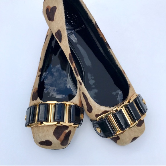 Tory Burch Shoes - Tory Burch “Martha” Leopard Calf Hair Flats